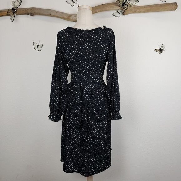 H&M black and white retro styled ruffled dress - Picture 6 of 8